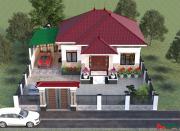 Mẫu nhà vườn mái Nhật nông thôn đẹp 3 phòng ngủ 16x11m tại Bắc Giang
