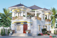 Mẫu nhà 2 tầng mái Nhật 4 phòng ngủ 10x14m tuyệt đẹp tại Hải Dương