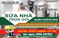 Dịch vụ sửa nhà quận Hoàng Mai trọn gói, uy tín cập nhật mới nhất