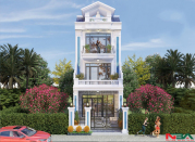 Mẫu thiết kế nhà phố 3 tầng 1 tum 5.5x20 m 4 phòng ngủ tuyệt đẹp