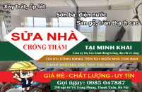 Báo giá sửa nhà chống thấm hiệu quả tại Minh Khai, Hai Bà Trưng mới nhất