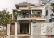 Mẫu nhà vườn mái Nhật 2 tầng 3 ngủ kích thước 7.5x13m phong cách Việt