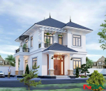 Mẫu nhà mái Nhật 2 tầng 4 phòng ngủ 8x11m hiện đại giá cũng đẹp