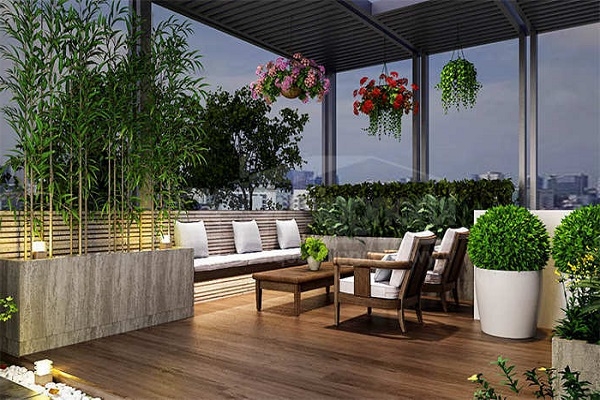 Những mẫu thiết kế sân thượng đẹp cho nhà ống hoặc nhà phố hiện đại - 9
