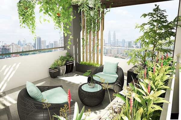Những mẫu thiết kế sân thượng đẹp cho nhà ống hoặc nhà phố hiện đại - 12