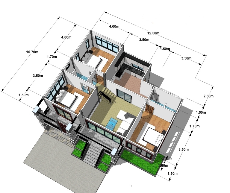 nhà cấp 4 hiện đại