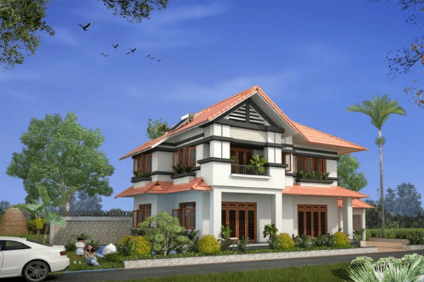 Biệt thự vườn 2 tầng mái thái 2
