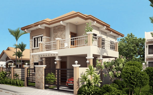 Biệt thự 2 tầng mái thái 4 phòng ngủ