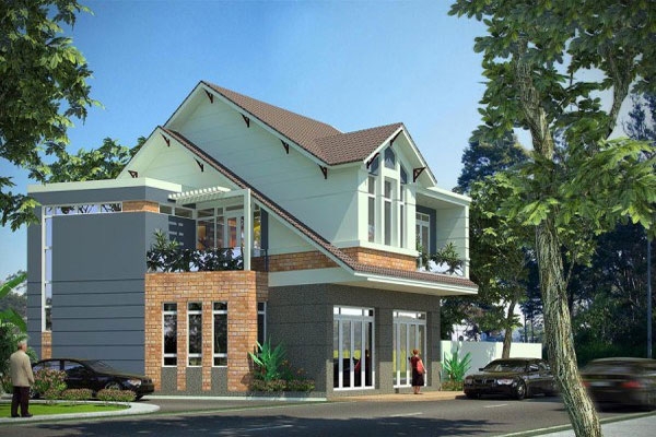 Biệt thự 2 tầng mái thái diện tích 130m2 2