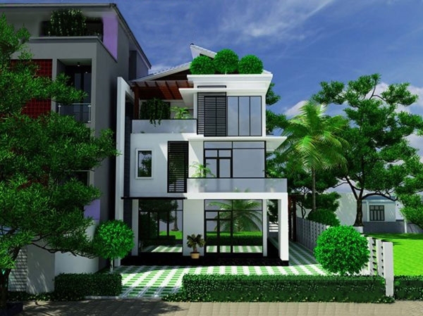 Biệt thự 3 tầng 5 phòng ngủ đẹp
