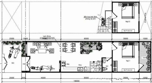 nhà cấp 4 gác lửng