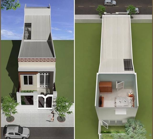 nhà cấp 4 gác lửng