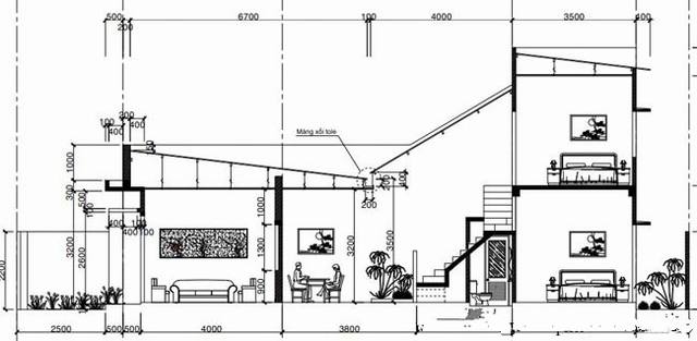 nhà cấp 4 gác lửng