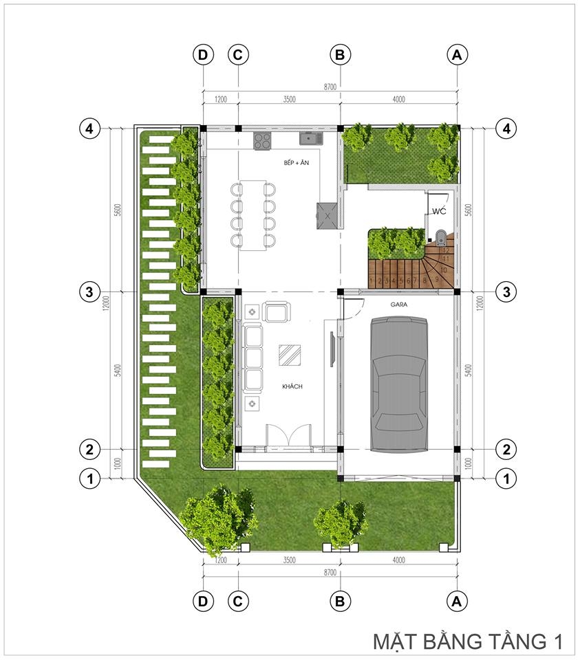biệt thự phố 3 tầng