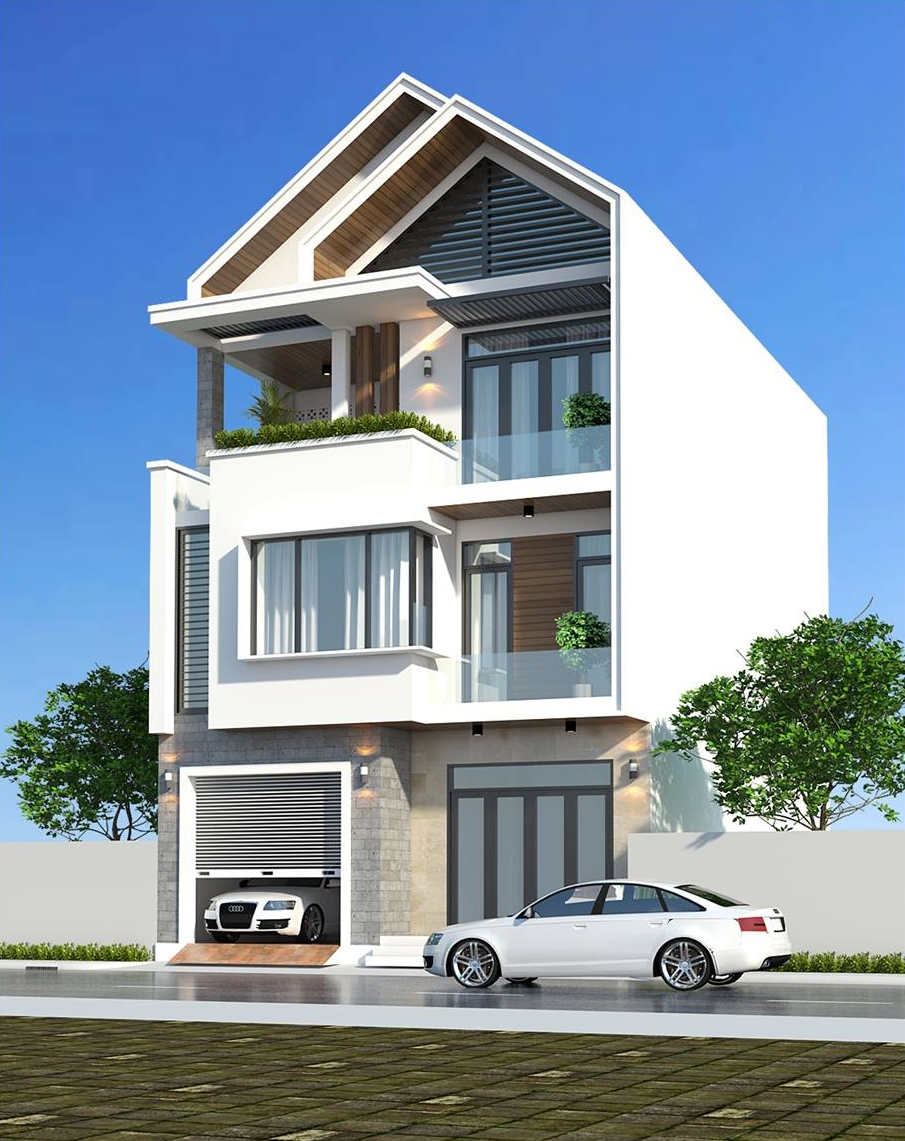 Phối cảnh mẫu nhà đẹp 8x14m