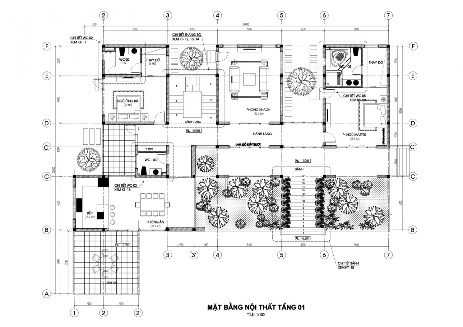 Biệt thự 2 tầng mái bằng