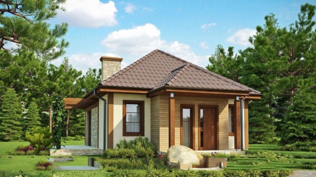 Nhà cấp 4 mái thái cổ điển mẫu 2
