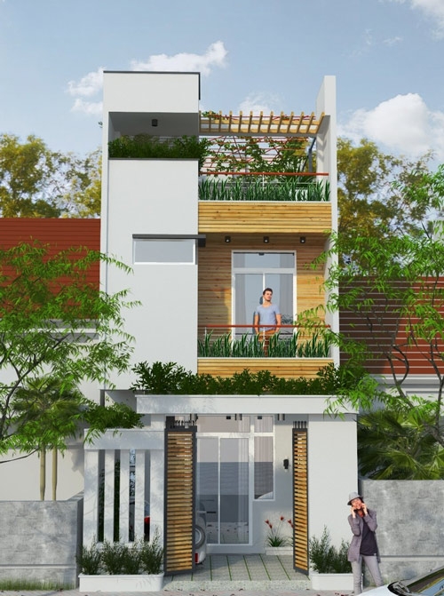 Mẫu nhà ống 2 tầng 3 phòng ngủ 5×20m
