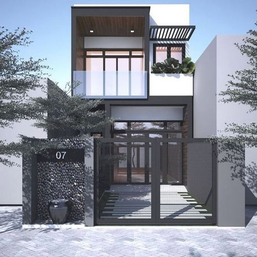 Nhà ống 2 tầng 3 phòng ngủ, có gara hiện đại