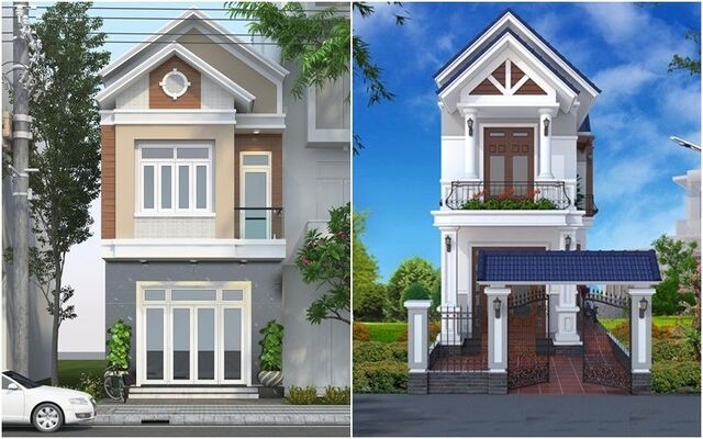 Nhà phố mái lợp ngói kiểu Thái 1 trệt 1 lầu