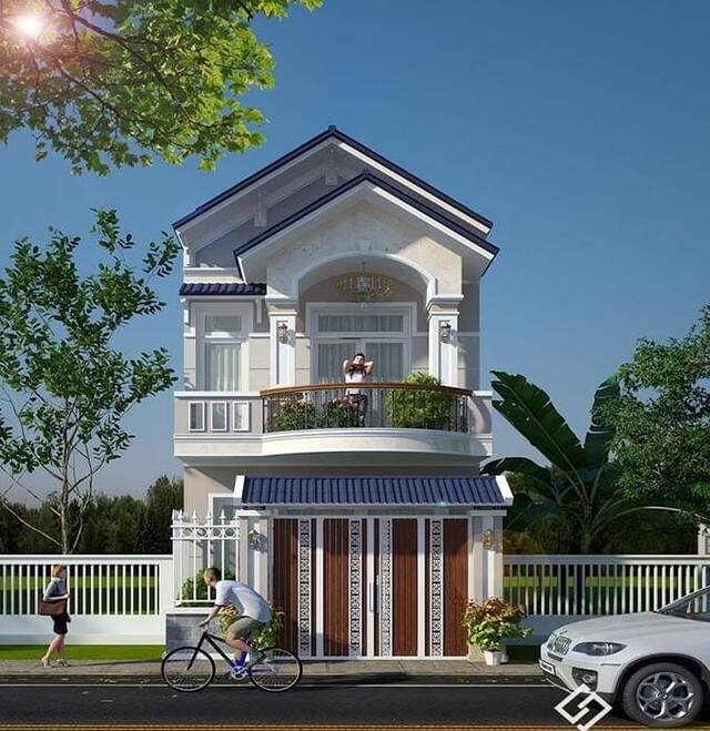 nhà phố mái Thái 2 tầng