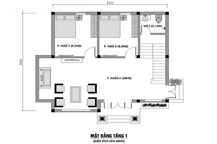 Nhà cấp 4 gác lửng