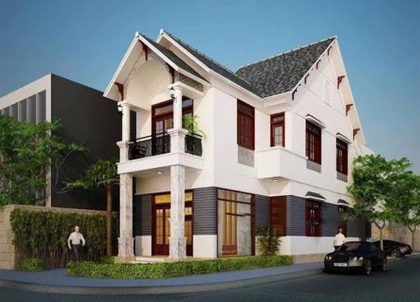 mẫu nhà ống 2 tầng mái thái giá rẻ