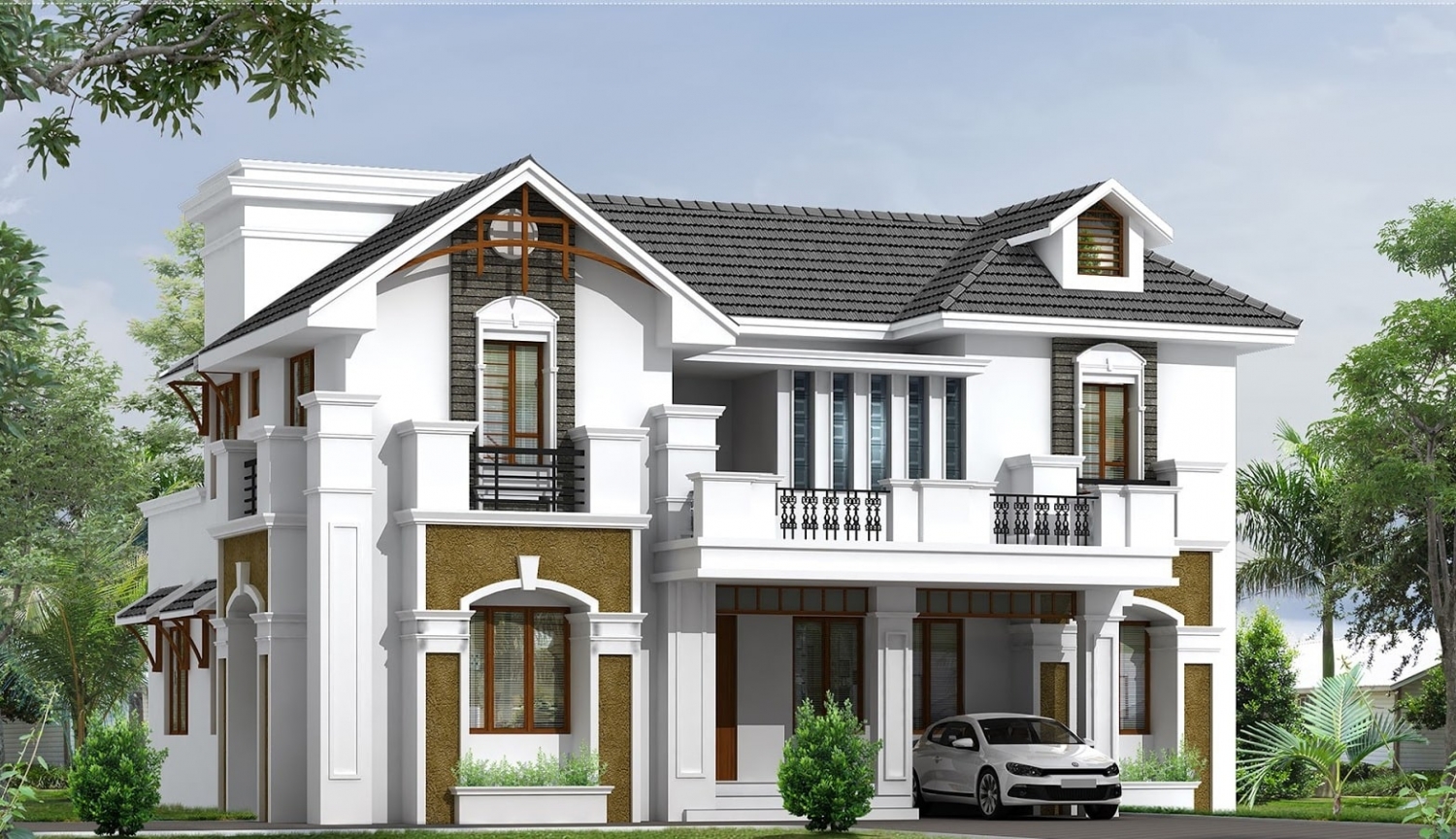 mẫu nhà ống 2 tầng mái thái giá rẻ