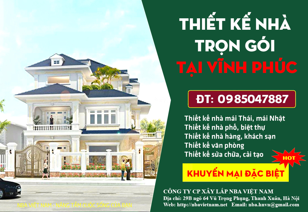thiet ke nha tron goi tai vinh phuc