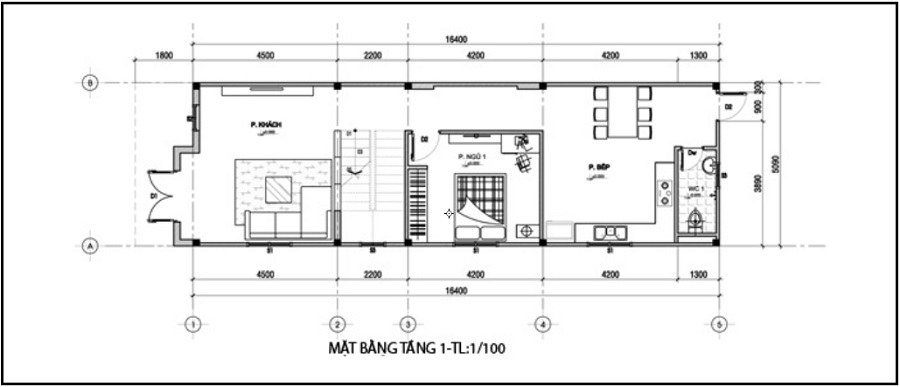 mau nha ong 2 tang 4x18m 2