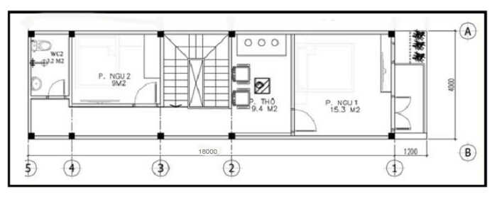 mau nha ong 2 tang 4x18m 4 1