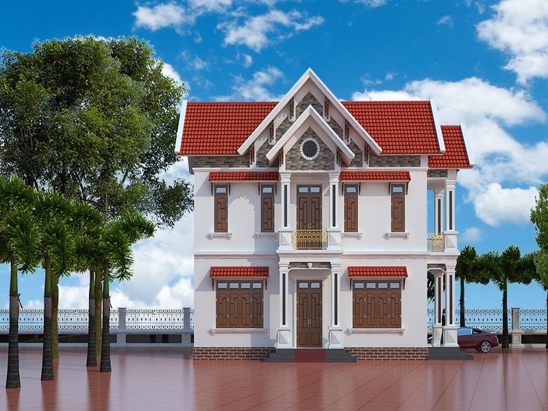 mau thiet ke nha 2 tang dep mai thai 16