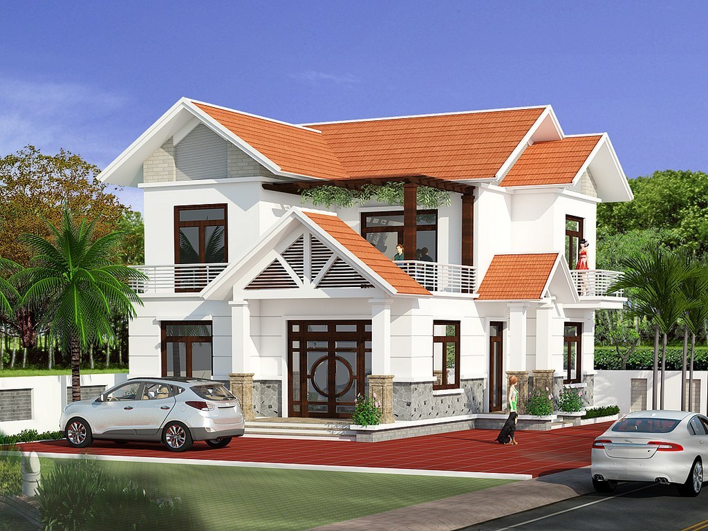 mau thiet ke nha 2 tang dep mai thai 18
