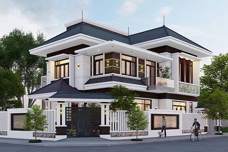 mau thiet ke nha vuong co mai kieu nhat