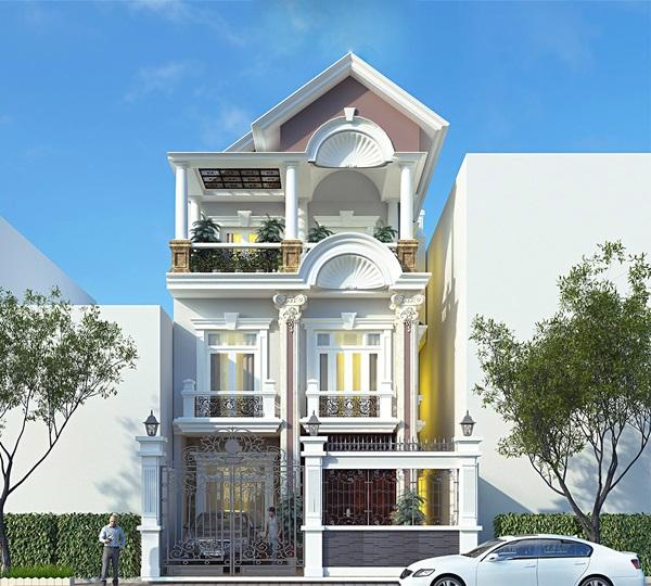 nhà 3 tầng tân cổ điển