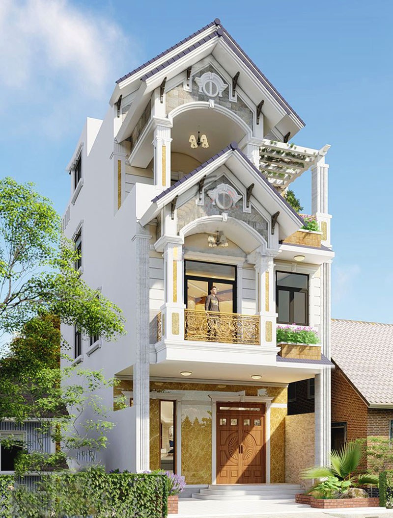 nha 3 tang tan co dien