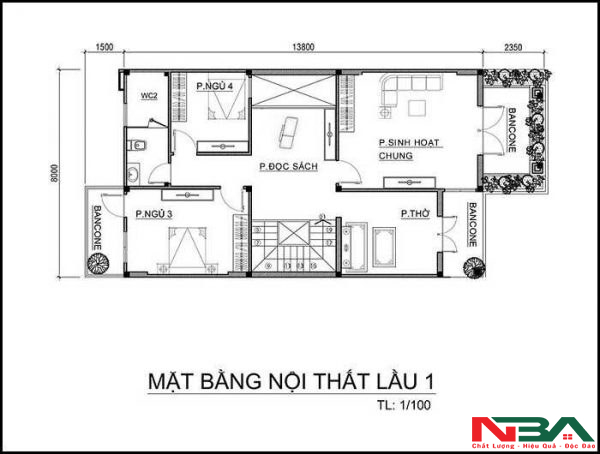 nha ong 2 tang 4 phong ngu 2