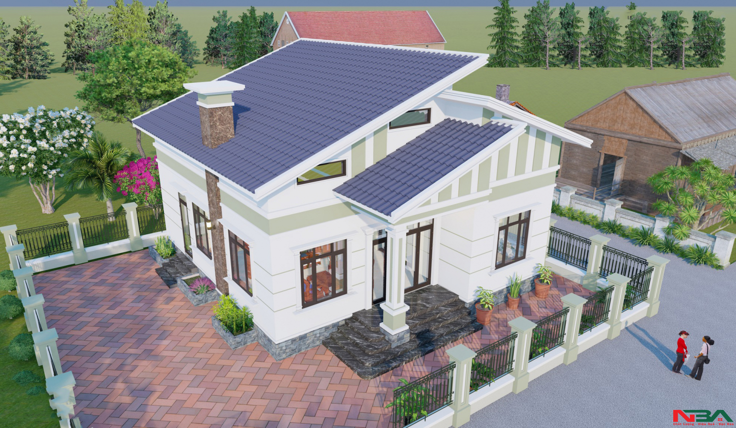 nha mai lech 8x9m 6